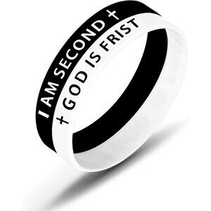 Comfortable & Stylish 12mm 'God is First' Bracelet - Perfect for Any Look